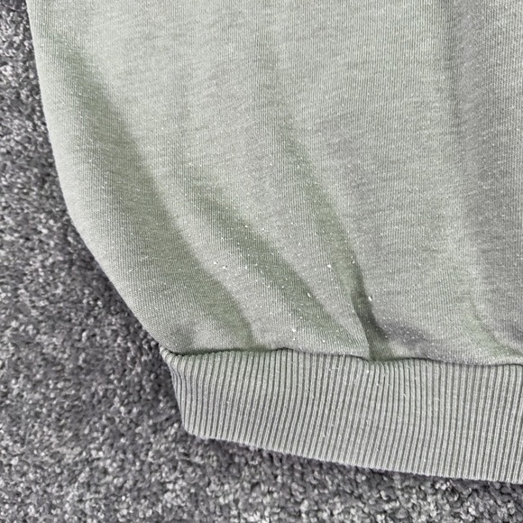 American Eagle Sweatshirt Womens Small Gray Green Fleece Crewneck Graphic Logo - Picture 10 of 10